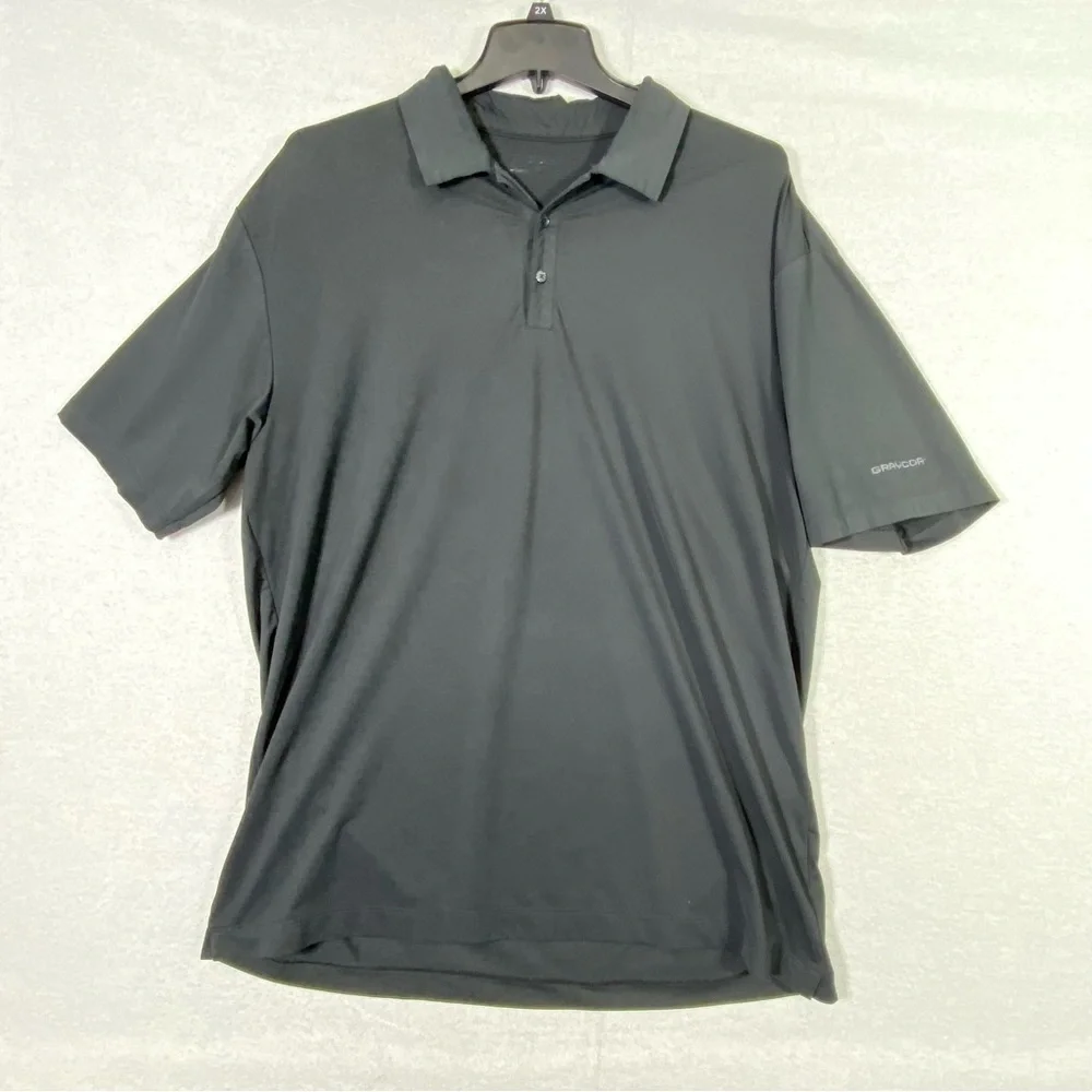 Nike Graycor Logo Golf Polo Shirt Men's Size XL Black Performance Dri-Fit Sport